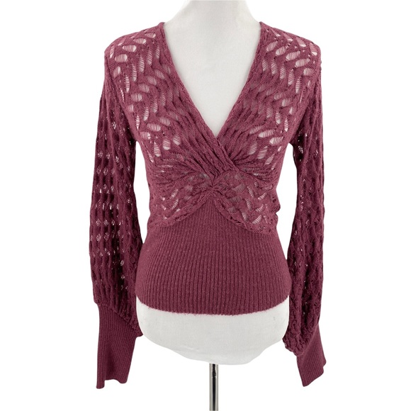 Catherine Malandrino Alpaca V Neck Knit Sweater - Picture 12 of 12